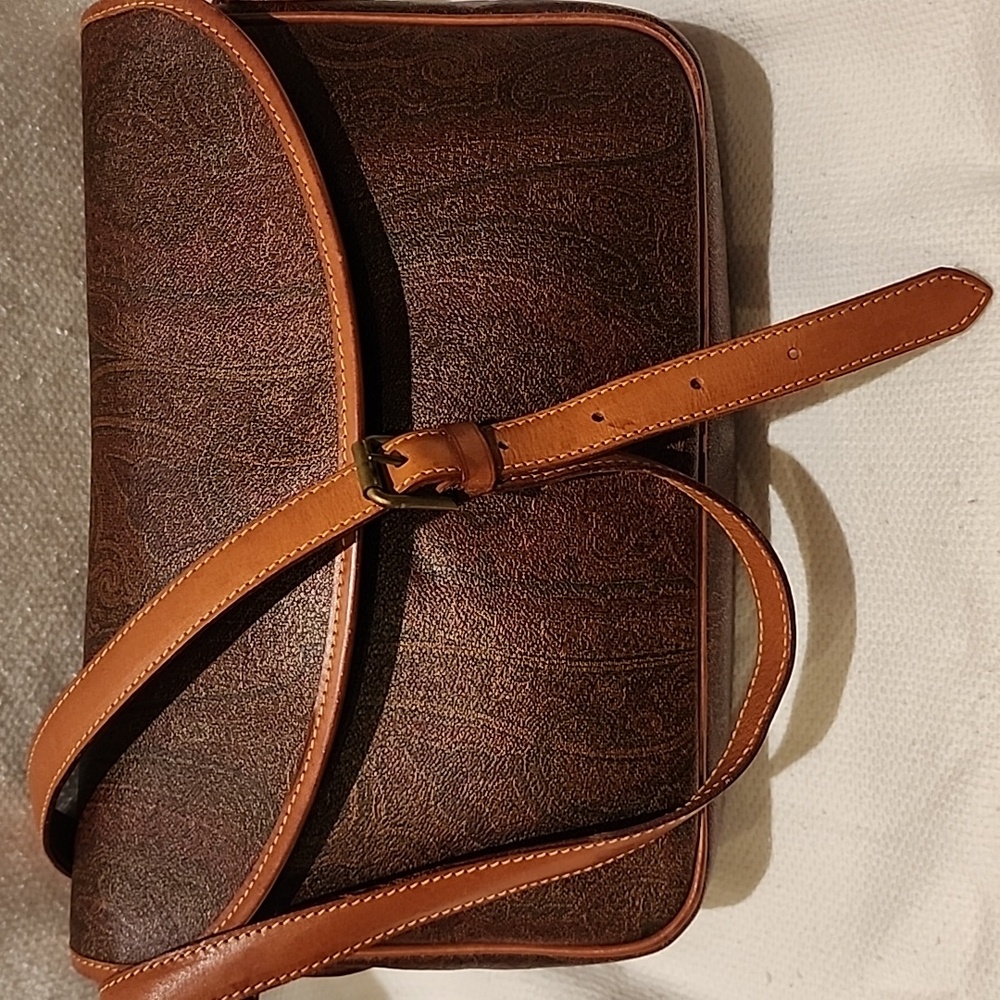 Etro Paisley W/leather Trim Crossbody